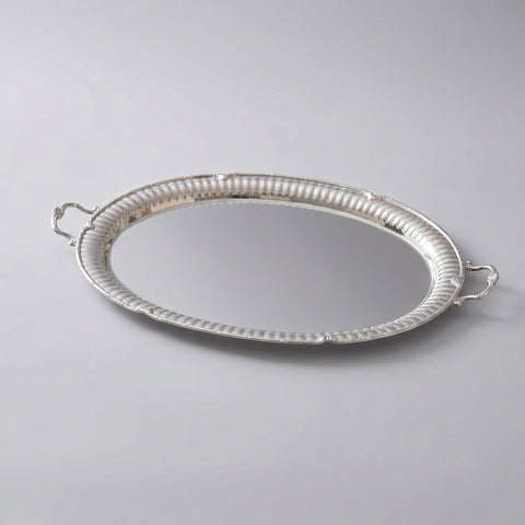 English Oval Serving Tray with Handles