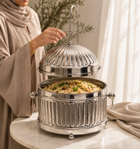Striped Chafing Dish
