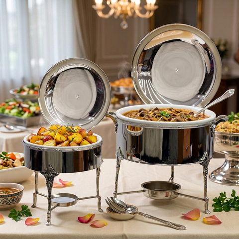 Ruban-Croisé Rounded Chafing Dish
