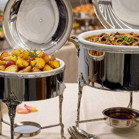 Ruban-Croisé Rounded Chafing Dish