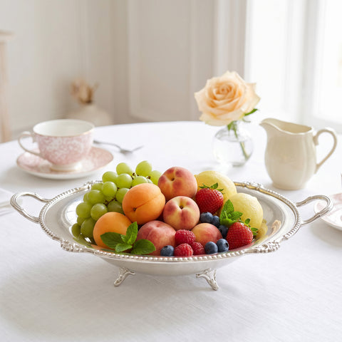 Footed Royal Serving Dish With Handles