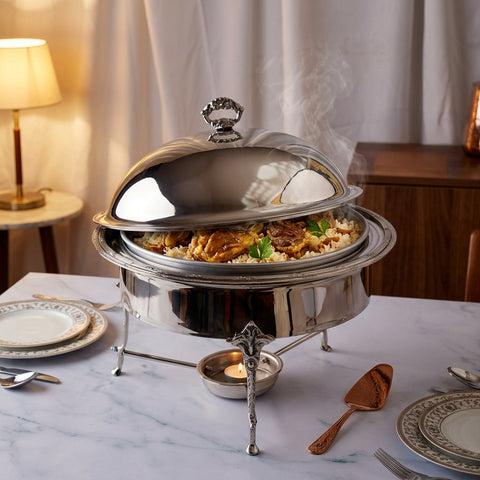 Ruban-Croisé Spherical Chafing Dish