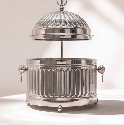 Striped Chafing Dish