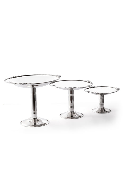 Trio-dessert stand rounded set (3 heights)  - طقم ستاند حلويات ثلاثي دائري (3 ارتفاعات)