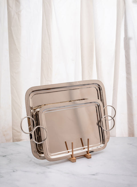 Modern rectangular tray with Handles-  صينية مودرن مستطيلة ب يد