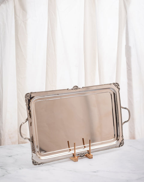Royal rectangular serving tray with handles -  صينية تقديم رويال مستطيلة ب يد