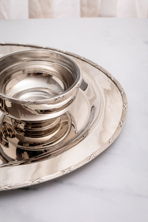 Ruban-croise chocolate/nuts Serving Set - طقم  ريبون كروازيه لتقديم شوكولاتة/مكسرات