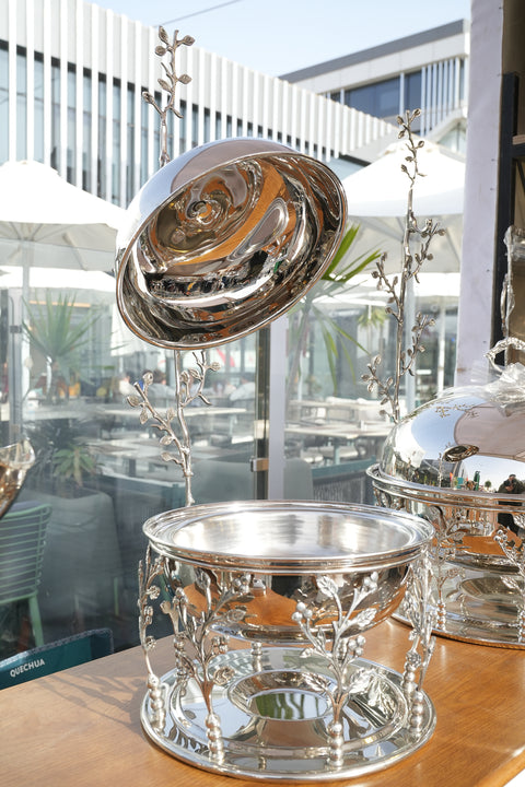 Floral Rounded Chafing Dish - سخان فلورال دائري