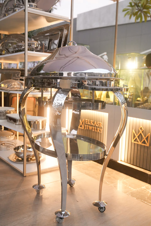 Ouzy Chafing Dish With Trolley  -  سخان للذبايح بالعجل